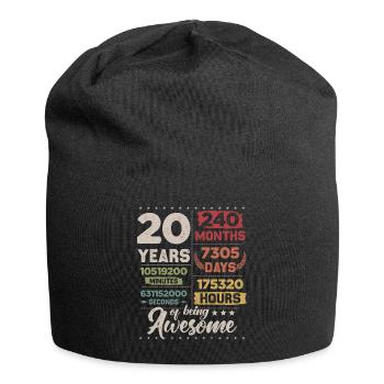 20 ans rétro impressionnant Compte à rebours du 20e anniversaire - Bonnet en jersey - noir - Devant