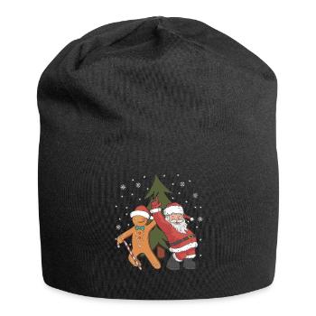 Joyeux Père Noël Costume Joyeux Noël - Bonnet en jersey - noir - Devant