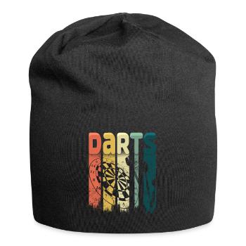 Motifs de fléchettes rétro et jeu de fléchettes vintage 180 fléchettes - Bonnet en jersey - noir - Devant