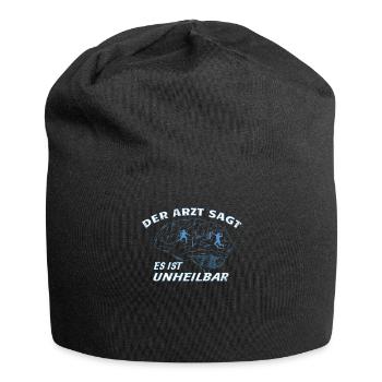 Badminton Geschenkidee Sport Design - Jersey-Beanie - Schwarz - Vorne