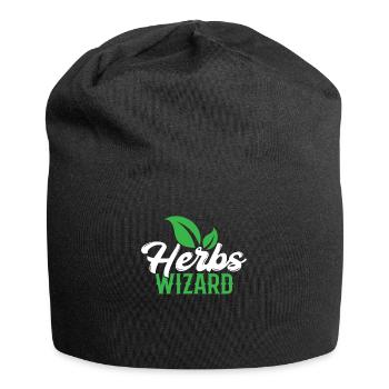 Herb Wizard Herb Garden Herb Herbalism - Bonnet en jersey - noir - Devant