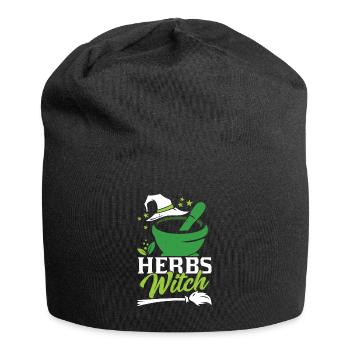 Herbe Sorcière Herbe Jardin Herbe Herbe - Bonnet en jersey - noir - Devant