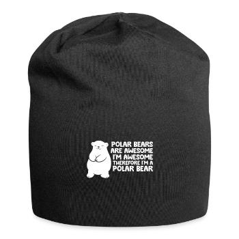 Eisbären sind toll Ich bin toll, also bin ich ein - Jersey-Beanie - Schwarz - Vorne