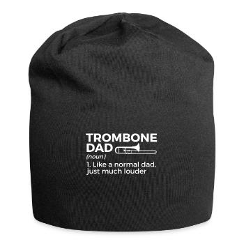 Trombone Musicien Brass Band - Bonnet en jersey - noir - Devant
