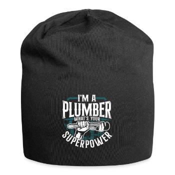 Plombier de plomberie vintage Je suis un - Bonnet en jersey - noir - Devant