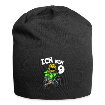 Ich bin 9 Jahre Cross Motorrad 9. Geburtstag - Jersey-Beanie - Schwarz - Vorne