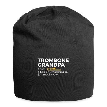 Trombone Musicien Brass Band - Bonnet en jersey - noir - Devant