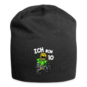 Ich bin 10 Jahre Motorcross 10. Geburtstag - Jersey-Beanie - Schwarz - Vorne