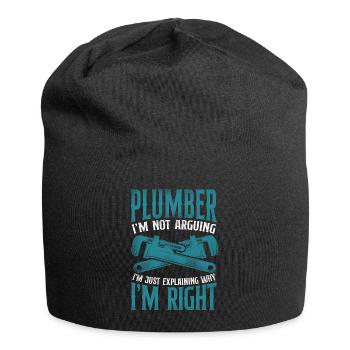 Plombier Plombier Plombier Vintage Plombier - Bonnet en jersey - noir - Devant