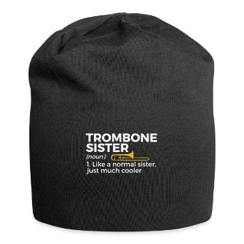 Trombone Musicien Brass Band - Bonnet en jersey - noir - Devant