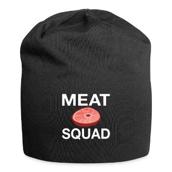 BBQ Grill Rindfleisch Liebhaber Geschenke - Jersey-Beanie - Schwarz - Vorne