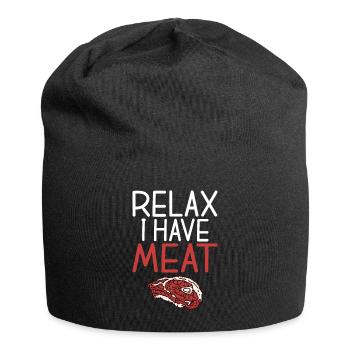 BBQ Grill Rindfleisch Liebhaber Geschenke - Jersey-Beanie - Schwarz - Vorne