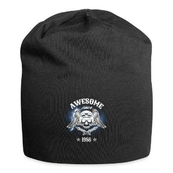 Awesome since 1986, Biker 37. Geburtstag - Jersey-Beanie - Schwarz - Vorne