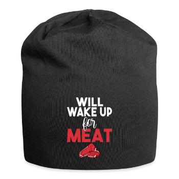 BBQ Grill Rindfleisch Liebhaber Geschenke - Jersey-Beanie - Schwarz - Vorne