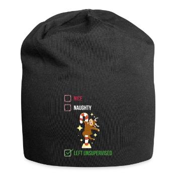 Left Unsupervised Unartig oder nett Geschenk - Jersey-Beanie - Schwarz - Vorne