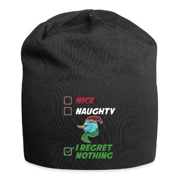 Je ne regrette rien de cadeau coquin ou mignon - Bonnet en jersey - noir - Devant