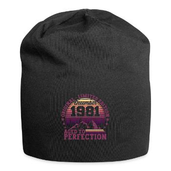 Original December 1981 41st birthday gift - Jersey Beanie - black - Front