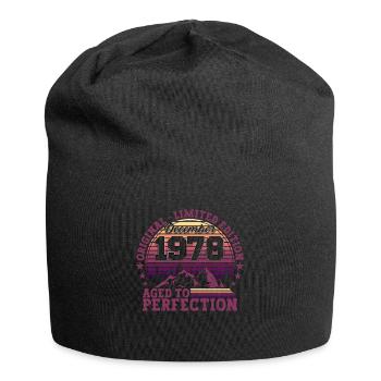 Original December 1978 44th birthday gift - Jersey Beanie - black - Front