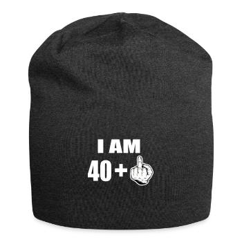 41 Geburtstag - Jersey-Beanie - Anthrazit - Vorne