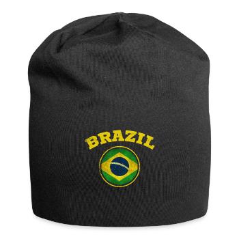 Retro Style Brasilien Fußballmannschaft Brasilien Fußballfan - Jersey-Beanie - Schwarz - Vorne