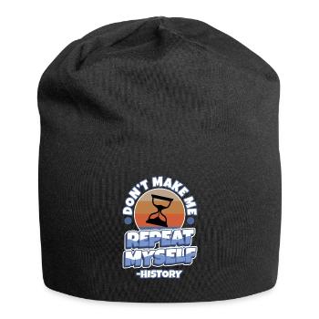 Don't make me repeat myself history - Jersey Beanie - black - Front