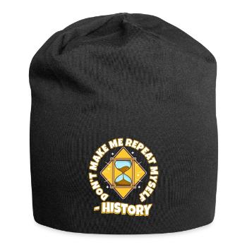 Don't make me repeat myself history - Jersey Beanie - black - Front