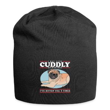Pug Dogs Dog Owner Dog Owner Gift - Jersey Beanie - black - Front