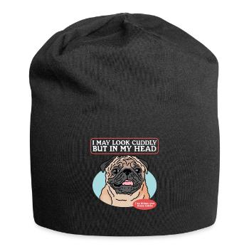 Pug Dogs Dog Owner Dog Owner Gift - Jersey Beanie - black - Front