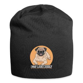 Pug Dog Dog Owner Dog Owner Gift - Jersey Beanie - black - Front