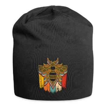 Imkerei Biene Retro Honig Bienenzucht Imker - Jersey-Beanie - Schwarz - Vorne