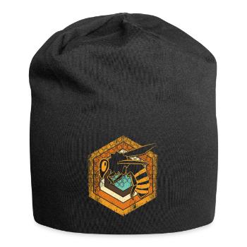 Imkerei Biene Retro Honig Bienenzucht Imker - Jersey-Beanie - Schwarz - Vorne