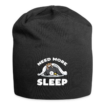 Besoin de plus de sommeil Jouet en peluche Pingouin endormi - Bonnet en jersey - noir - Devant