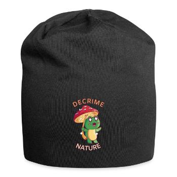 Decrime Nature Colorful Mushroom Frog - Jersey Beanie - black - Front