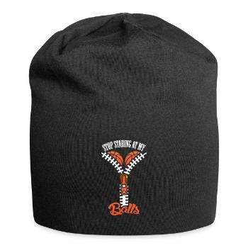 Basketball Stop Staring Women Boobs - Jersey-Beanie - Schwarz - Vorne