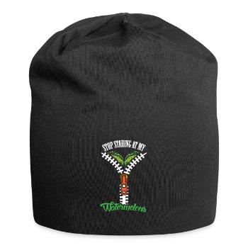 Watermelons Stop Staring Women Boobs - Jersey-Beanie - Schwarz - Vorne