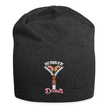 Donut Stop Staring Women Boobs - Jersey Beanie - charcoal grey - Front