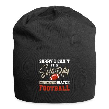 American Football Sonntag Fooballspieler Fan - Jersey-Beanie - Schwarz - Vorne