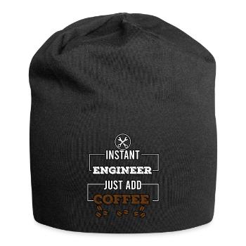 instant engineer just add coffee - Jersey Beanie - black - Front