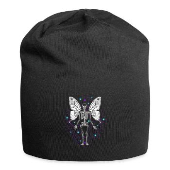 Skeleton Butterfly Dripping Skull Goth - Jersey-Beanie - Schwarz - Vorne