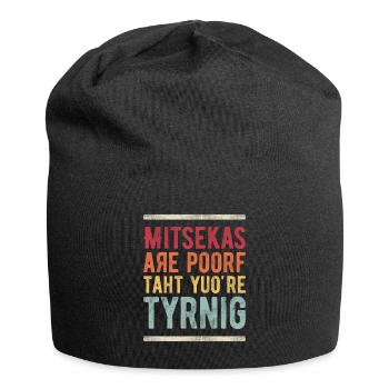 Mistakes Are Proof That You Are Trying - Jersey Beanie - black - Front