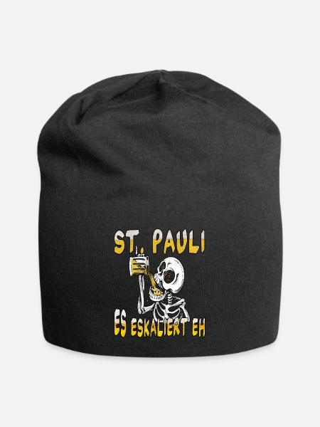 St. Pauli es eskaliert eh Fanartikel - Jersey-Beanie - Schwarz