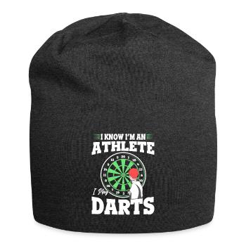 Dartsportler Dartspieler Athlete Play Darts - Jersey-Beanie - Anthrazit - Vorne