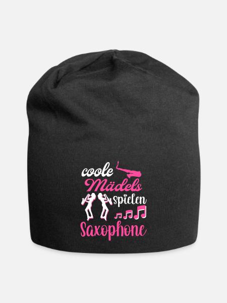 Saxophon. - Jersey-Beanie - Schwarz