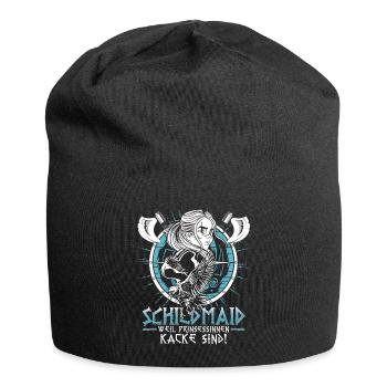 Schieldmaiden! Nordische Mythologie Wikinger - Jersey-Beanie - Schwarz - Vorne