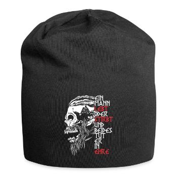 Böser bärtiger Mann! Nordische Mythologie Wikinger - Jersey-Beanie - Schwarz - Vorne