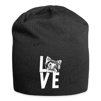 Yorkshire Terrier Yorkie Dog Cadeau - Bonnet en jersey - noir - Devant