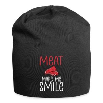 BBQ Grill Rindfleisch Liebhaber Geschenke - Jersey-Beanie - Schwarz - Vorne