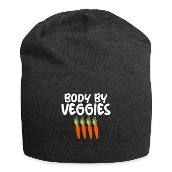 Vegetable Lover Vegetarian Gifts - Jersey Beanie - charcoal grey - Front