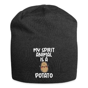 Vegetable Lover Vegetarian Gifts - Jersey Beanie - charcoal grey - Front