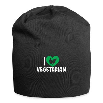 Vegetable Lover Vegetarian Gifts - Jersey Beanie - black - Front